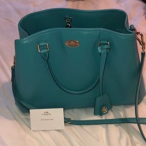 Coach Teal leather handbag